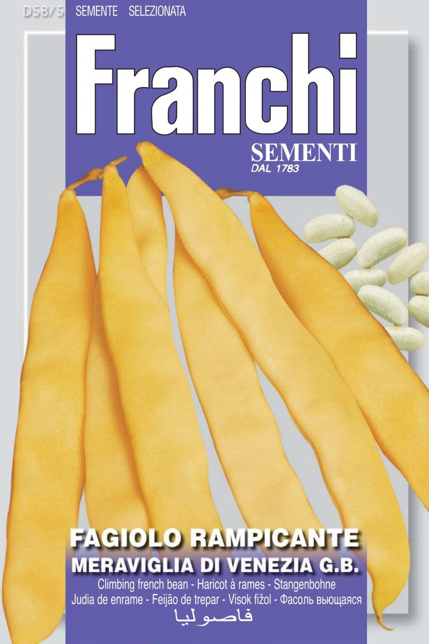 Seeds - Bean (Yellow Roma Pole - Meraviglia di Venezia)