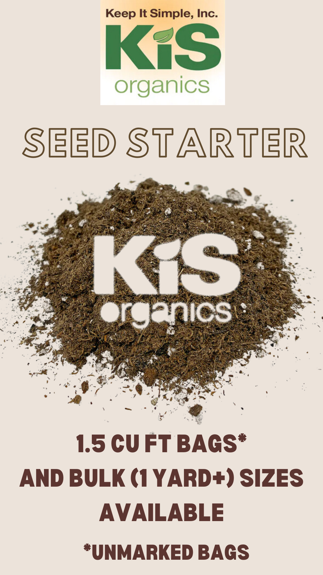 Soil – Seed Starter Mix (KiS Organics)