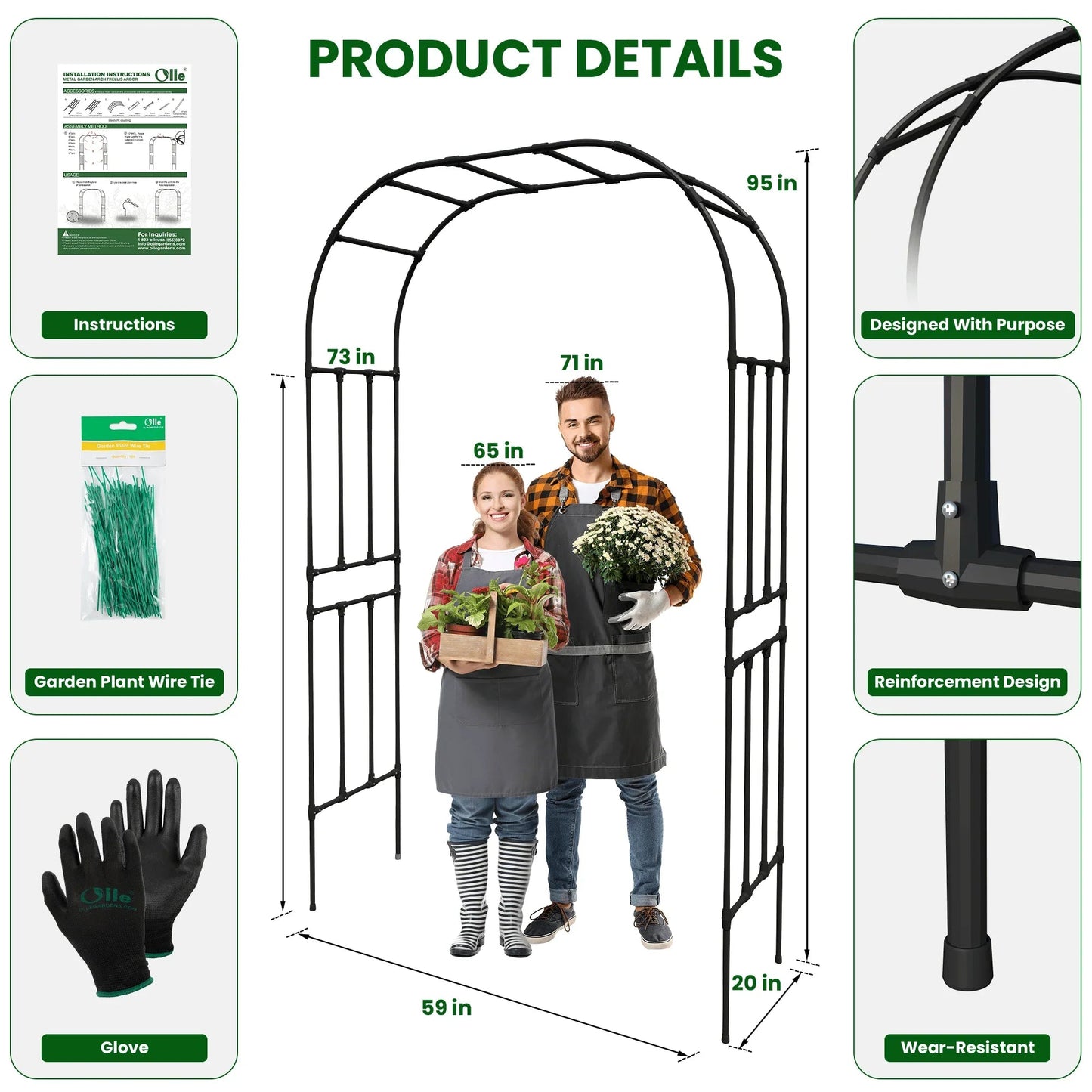 Trellis - Garden Arch (95" High 59" Wide)