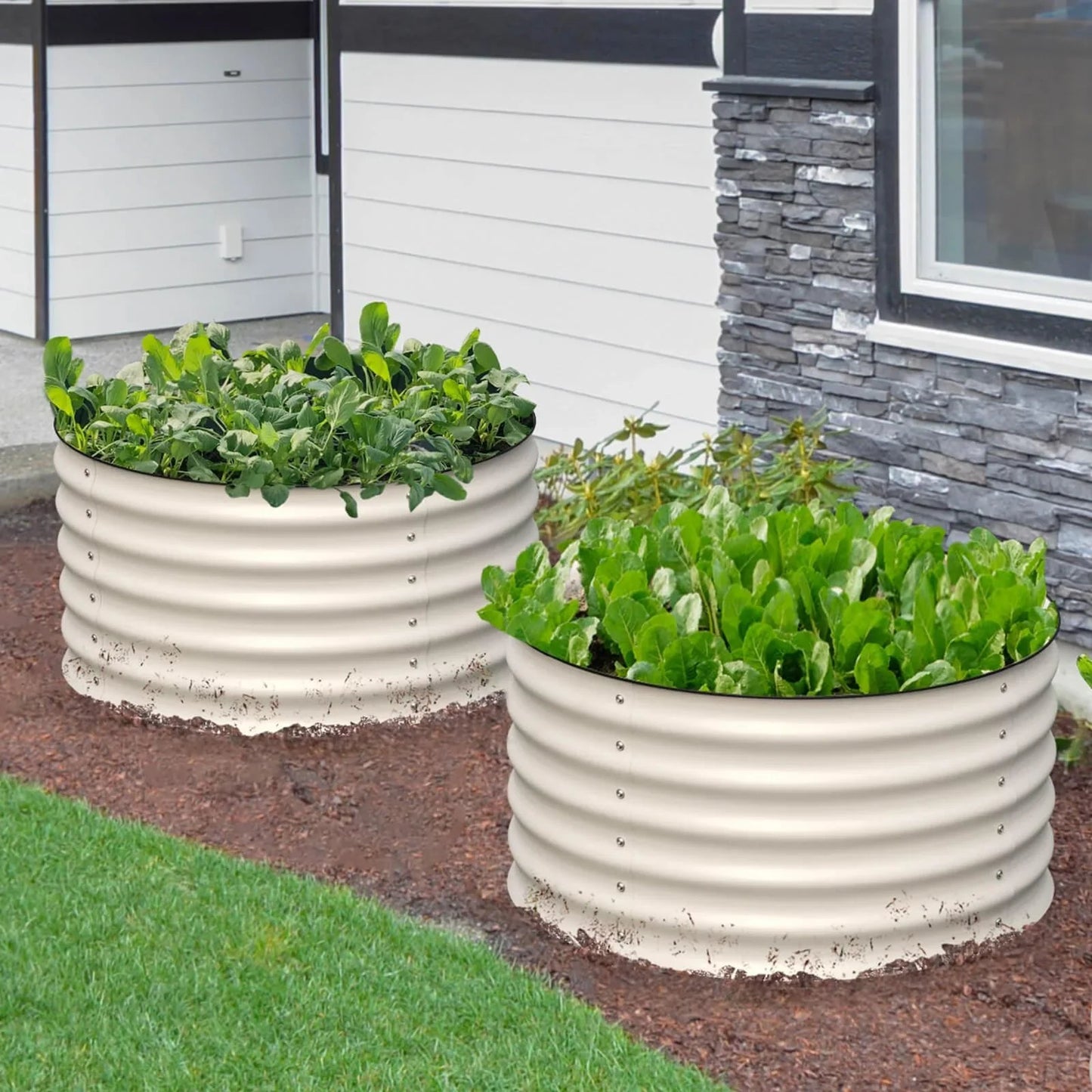 Raised Bed - Metal (17" Tall, 24" Round Pair (2) per set)