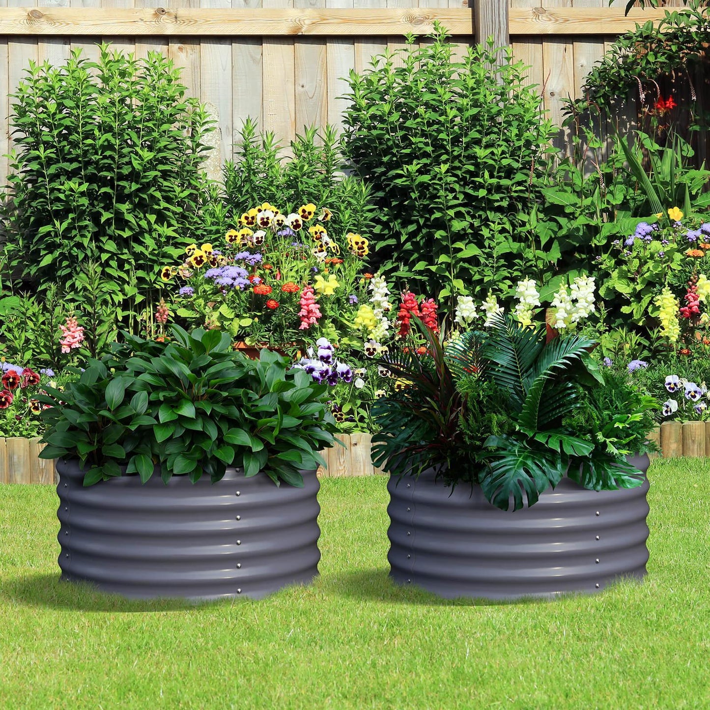 Raised Bed - Metal (17" Tall, 24" Round Pair (2) per set)