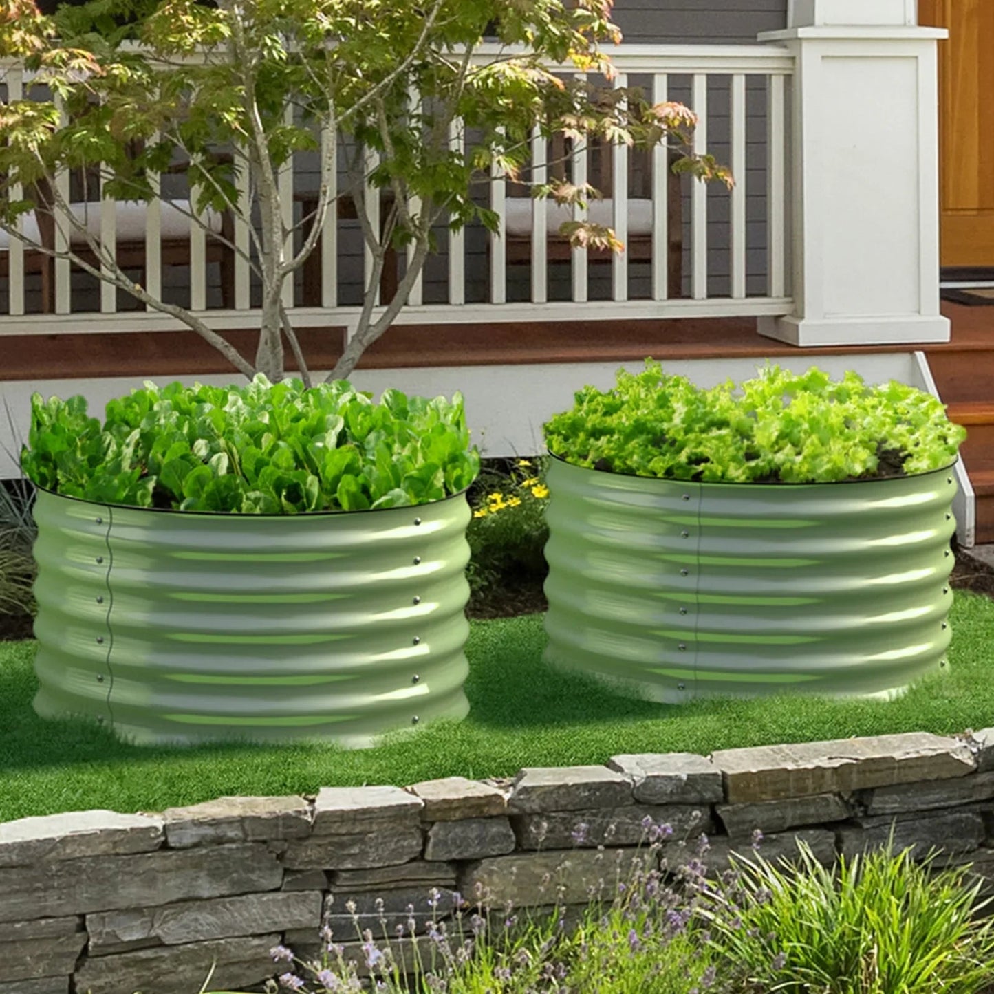 Raised Bed - Metal (17" Tall, 24" Round Pair (2) per set)