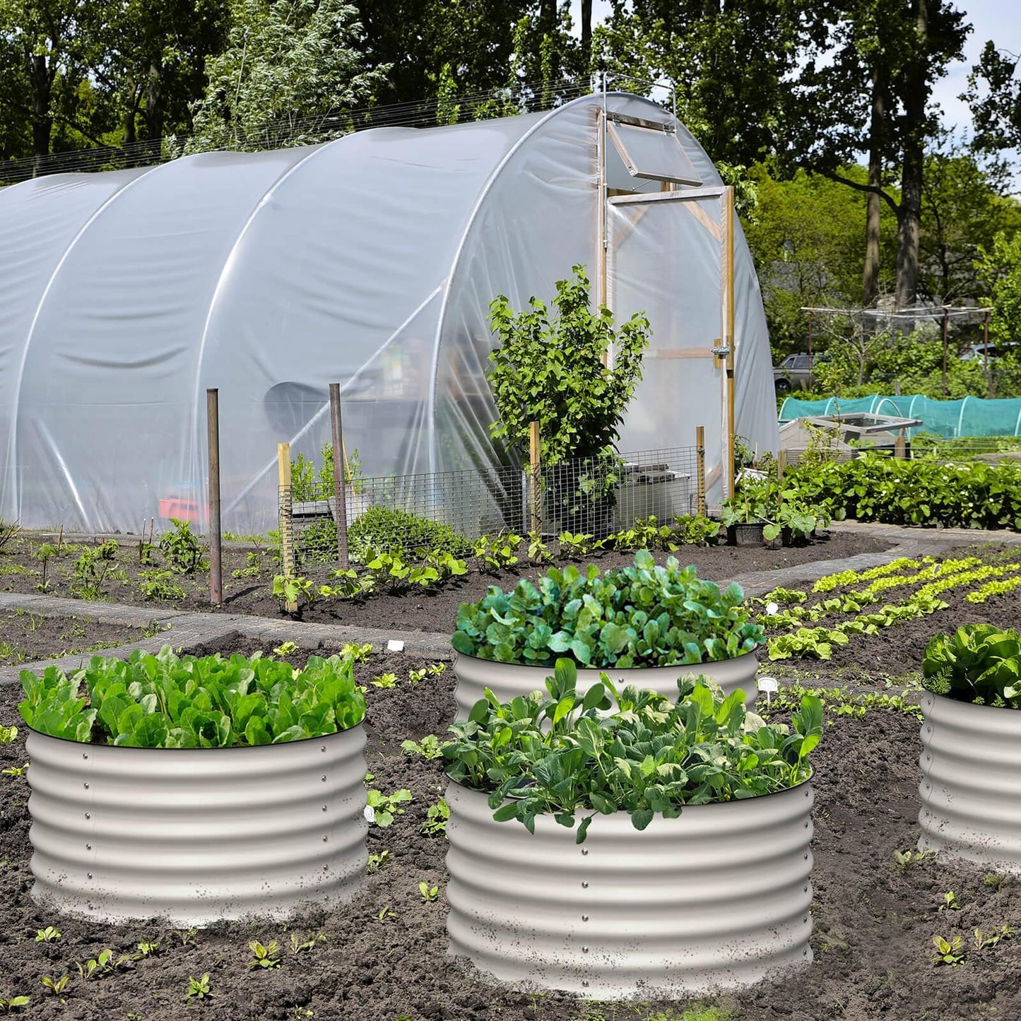 Raised Bed - Metal (17" Tall, 24" Round Pair (2) per set)