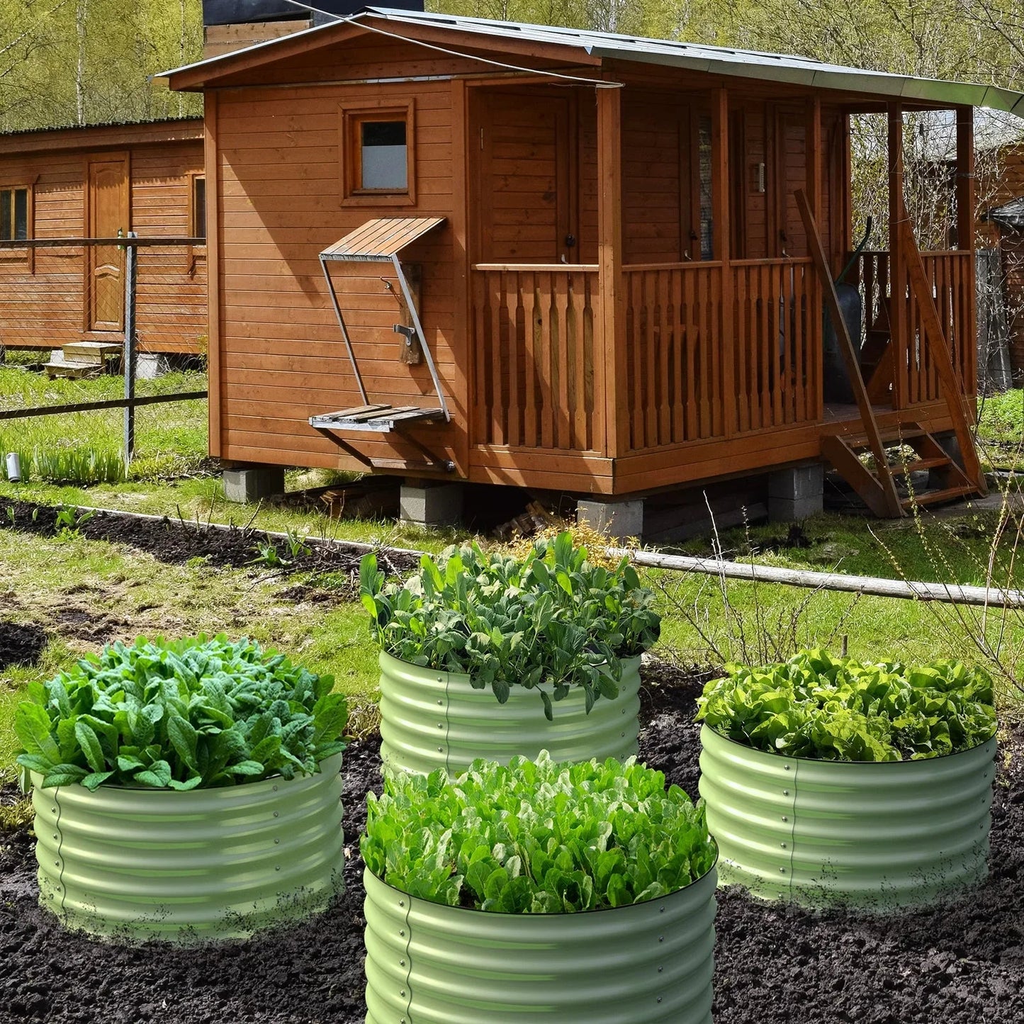 Raised Bed - Metal (17" Tall, 24" Round Pair (2) per set)