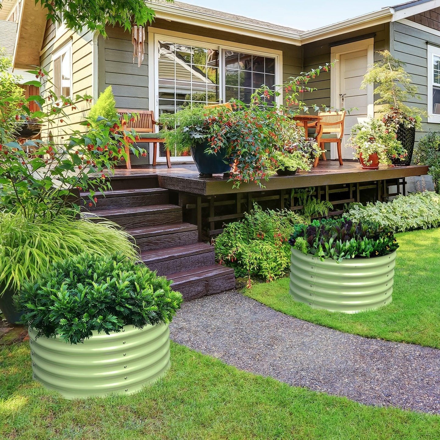 Raised Bed - Metal (17" Tall, 24" Round Pair (2) per set)
