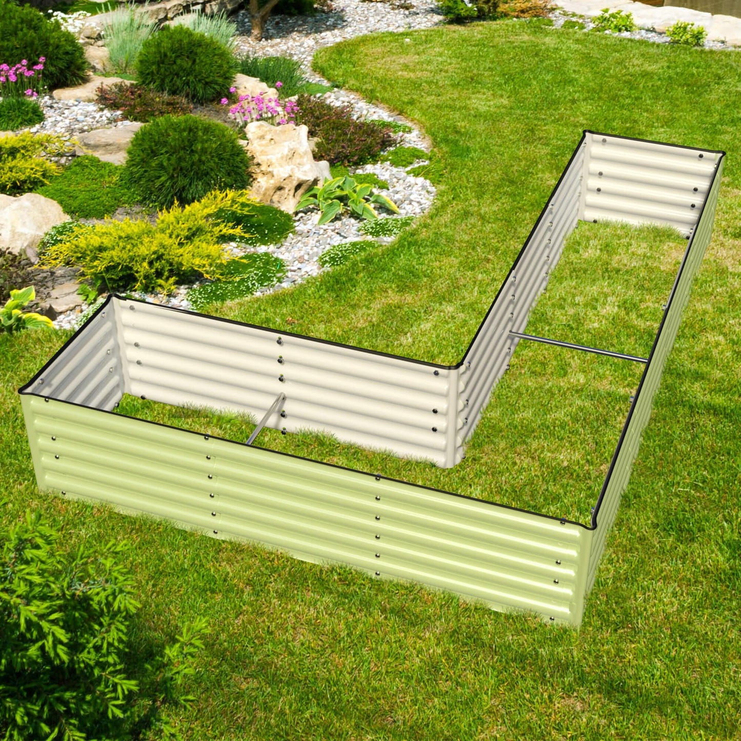 Raised Bed - Metal (17" Tall, "L" Shape Infinity)