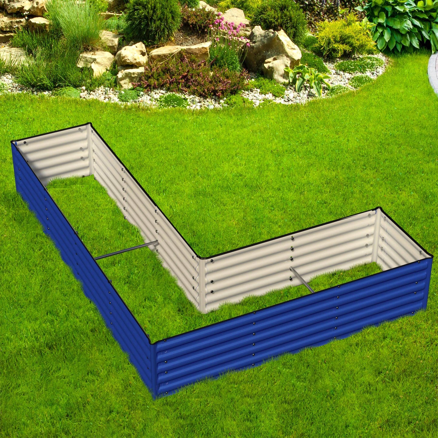 Raised Bed - Metal (17" Tall, "L" Shape Infinity)