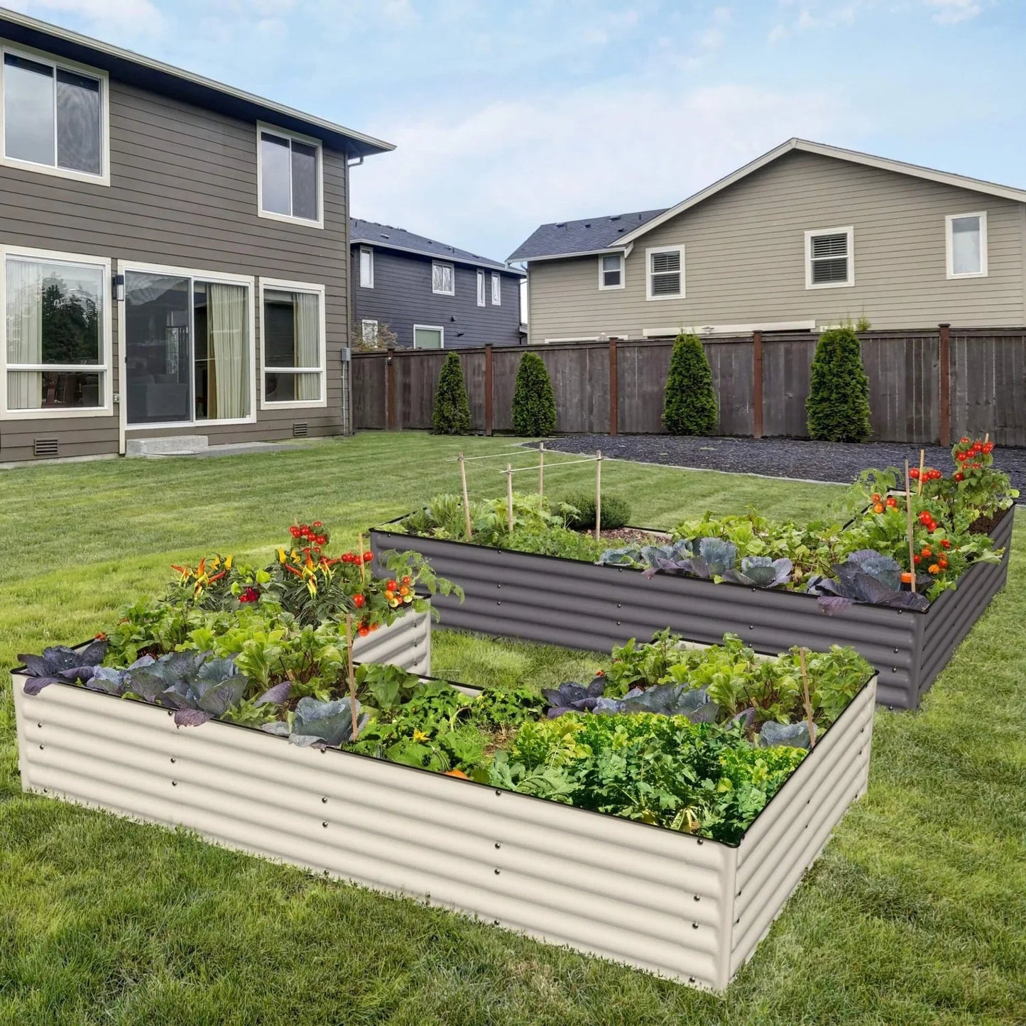 Raised Bed - Metal (17" Tall, "L" Shape Infinity)