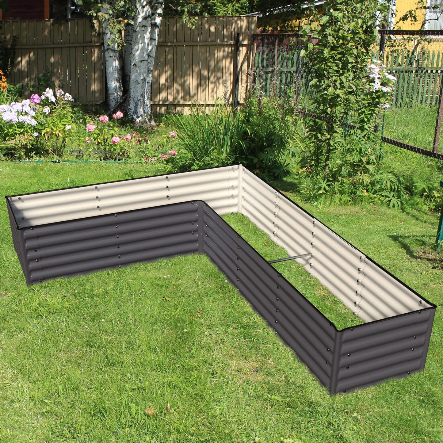 Raised Bed - Metal (17" Tall, "L" Shape Infinity)