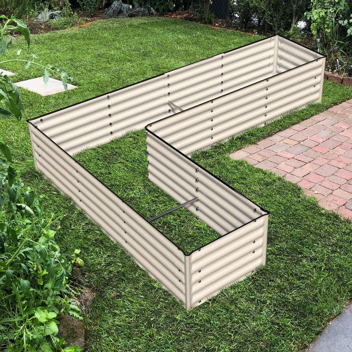 Raised Bed - Metal (17" Tall, "L" Shape Infinity)