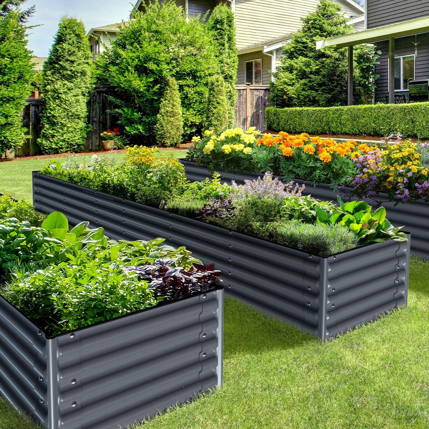 Raised Bed - Metal (17" Tall, Rectangle Infinity)