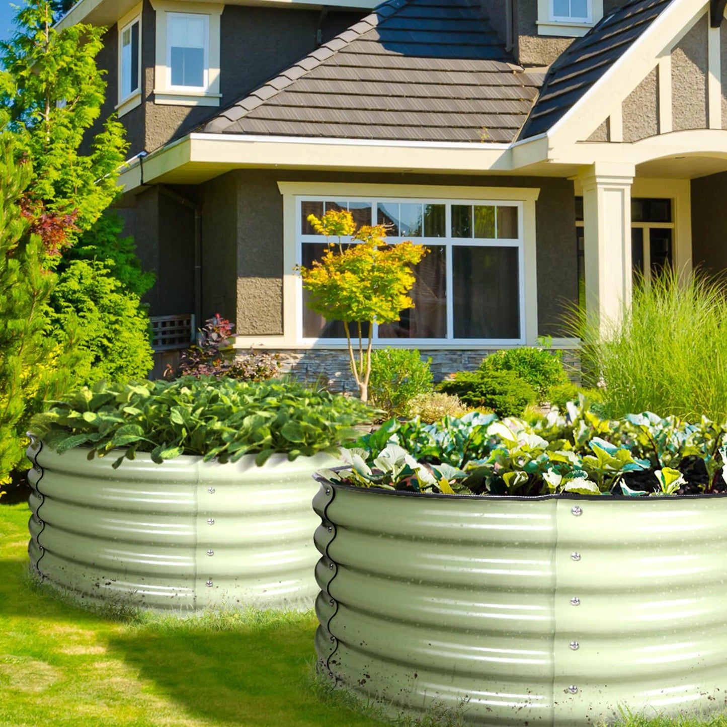 Raised Bed - Metal (17" Tall x 42", Round Raised)