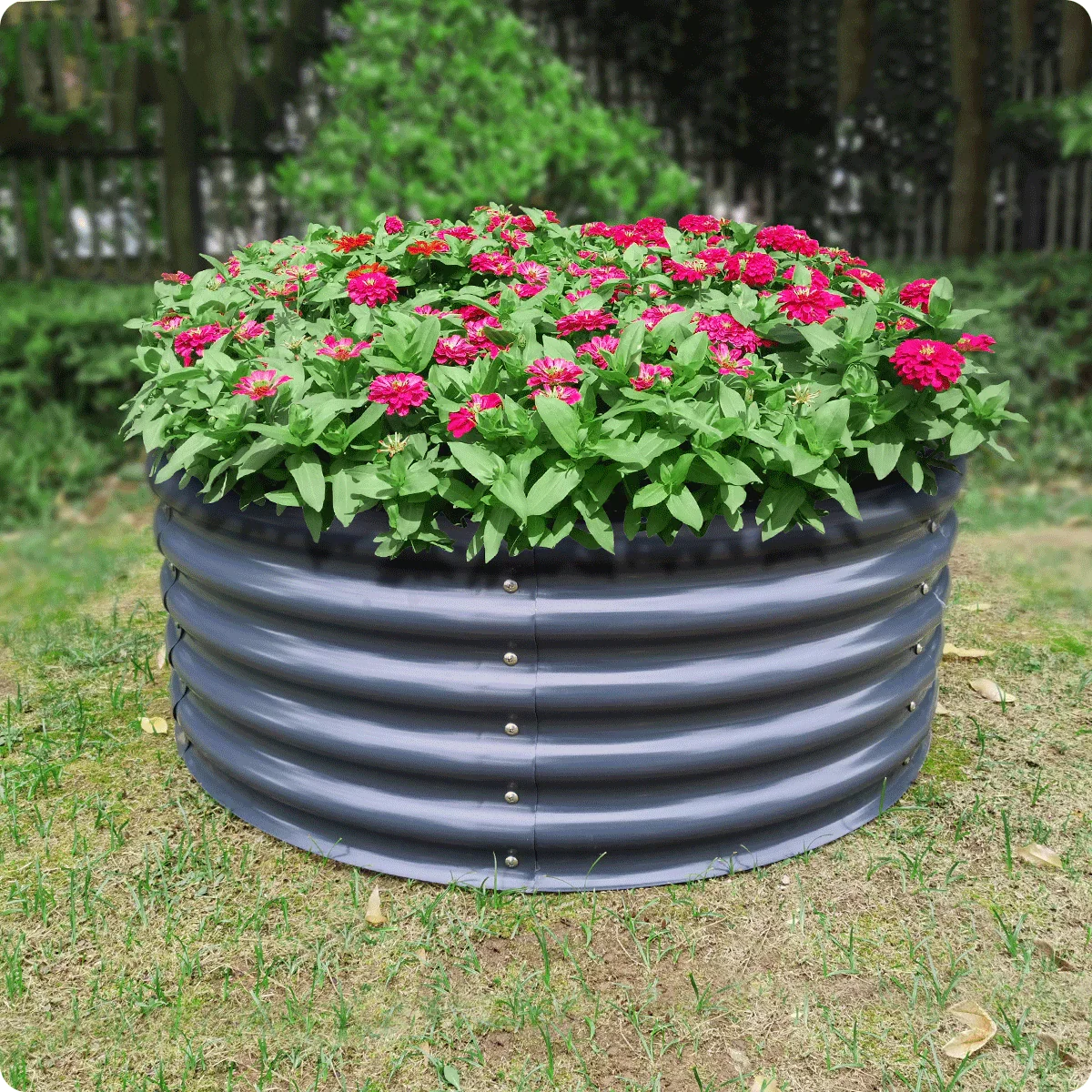 Raised Bed - Metal (17" Tall x 42", Round Raised)