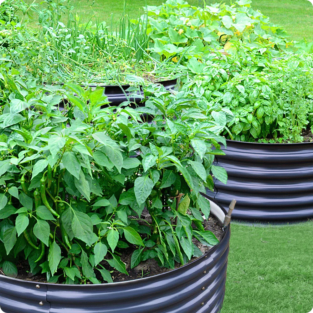 Raised Bed - Metal (17" Tall x 42", Round Raised)