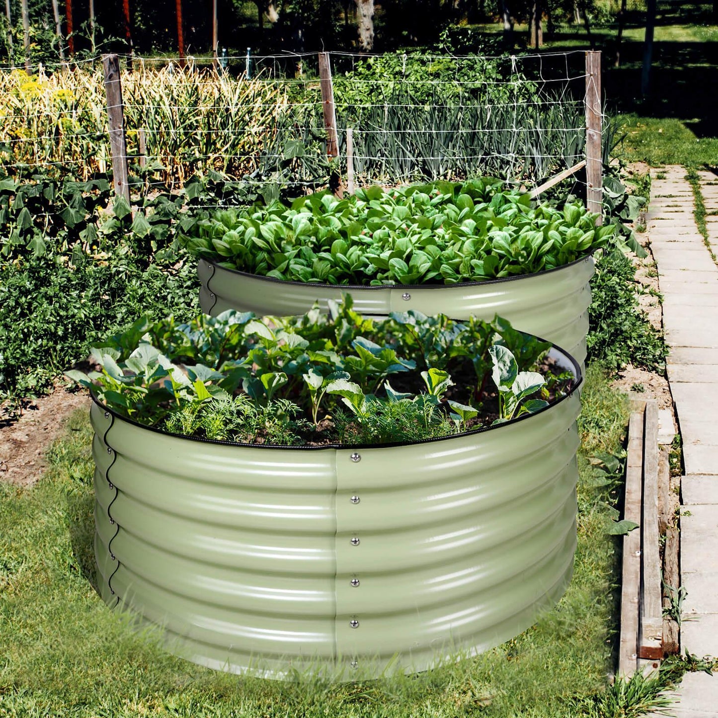 Raised Bed - Metal (17" Tall x 42", Round Raised)