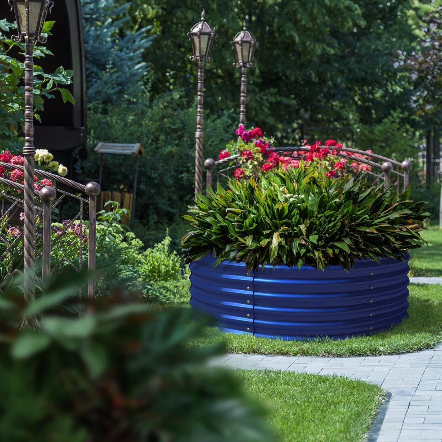 Raised Bed - Metal (17" Tall x 42", Round Raised)