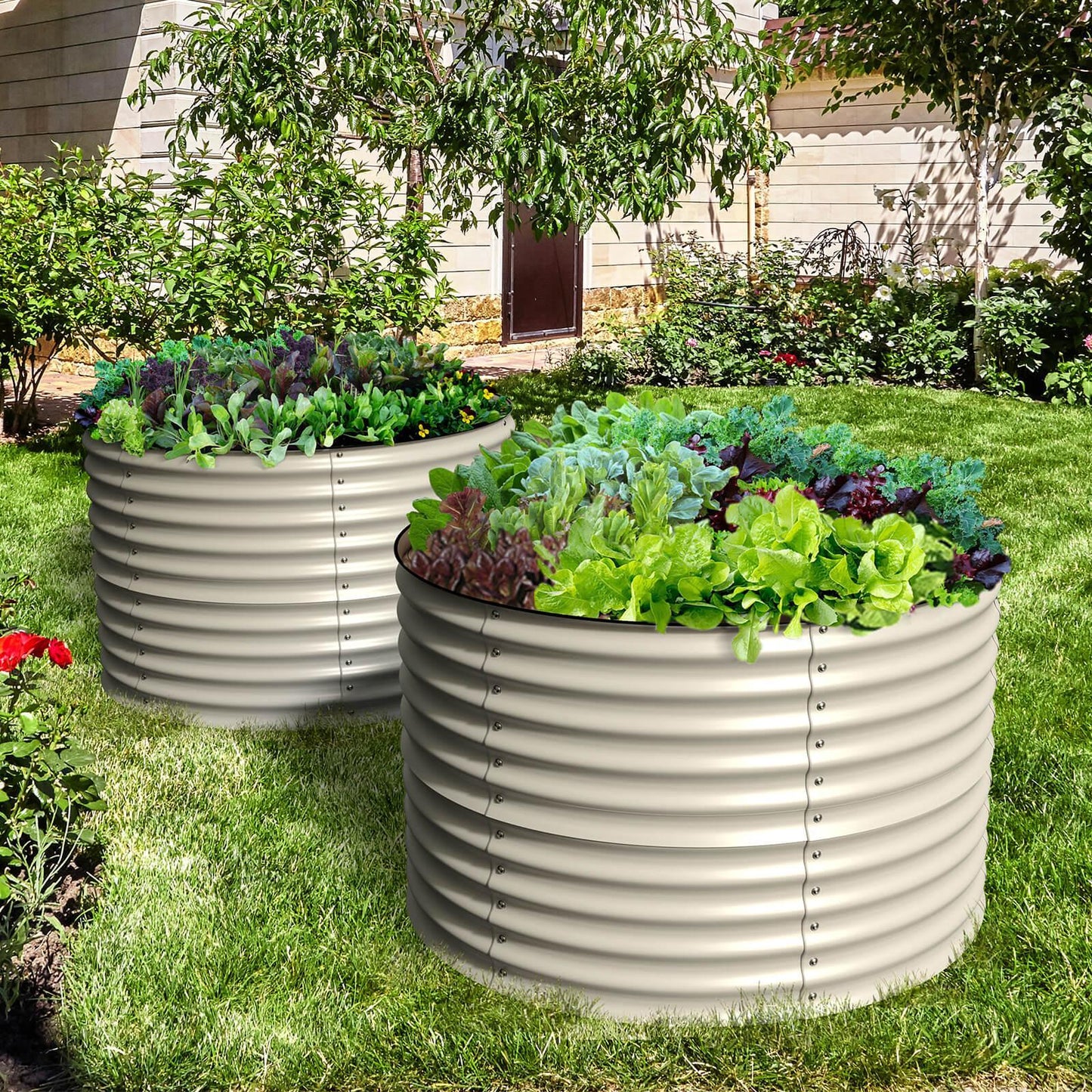 Raised Bed - Metal (32" Tall x 42", Round Bed)