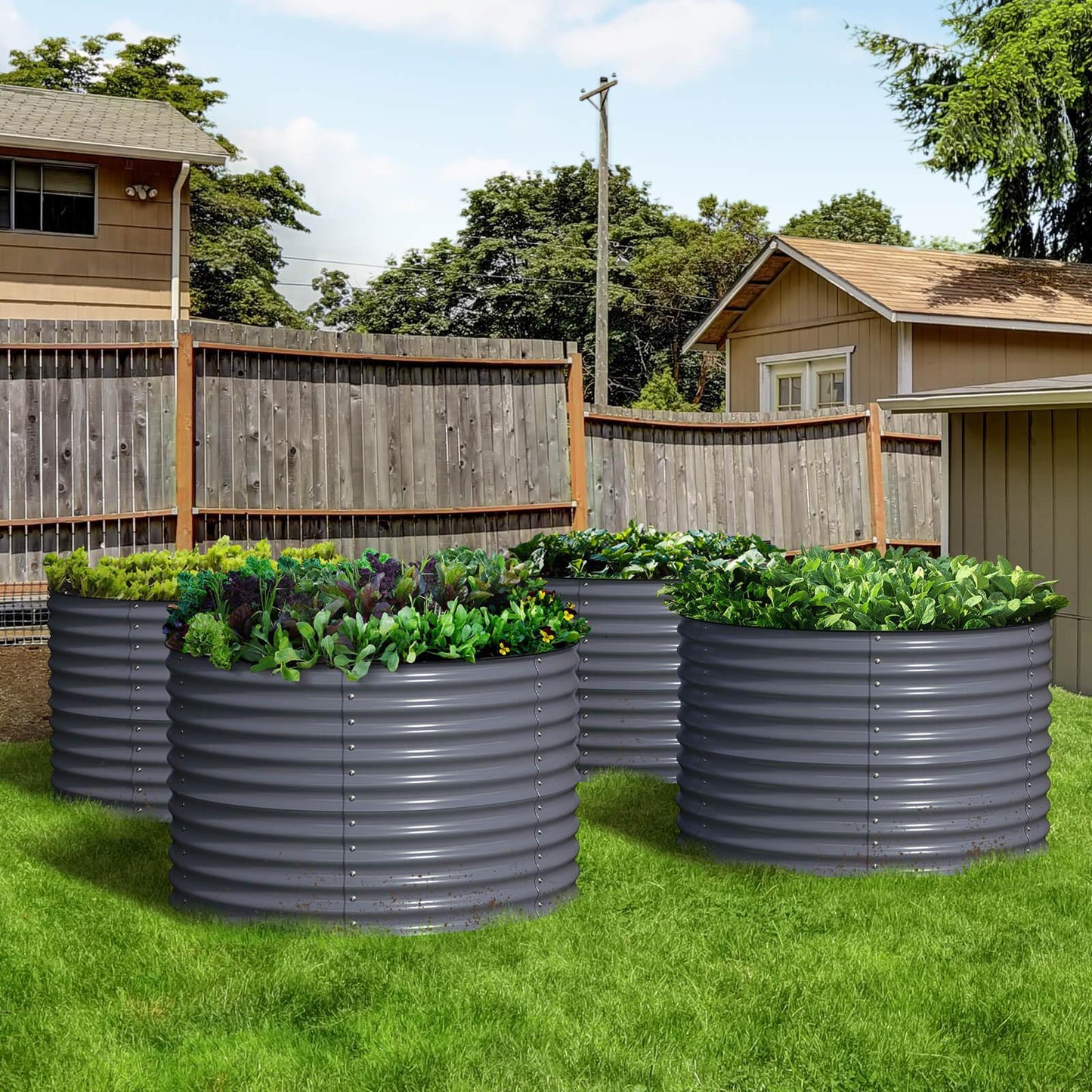 Raised Bed - Metal (32" Tall x 42", Round Bed)