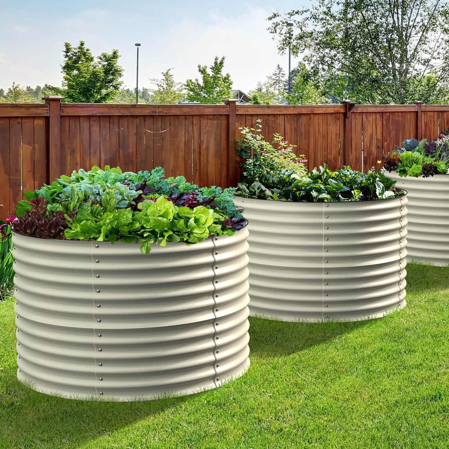 Raised Bed - Metal (32" Tall x 42", Round Bed)