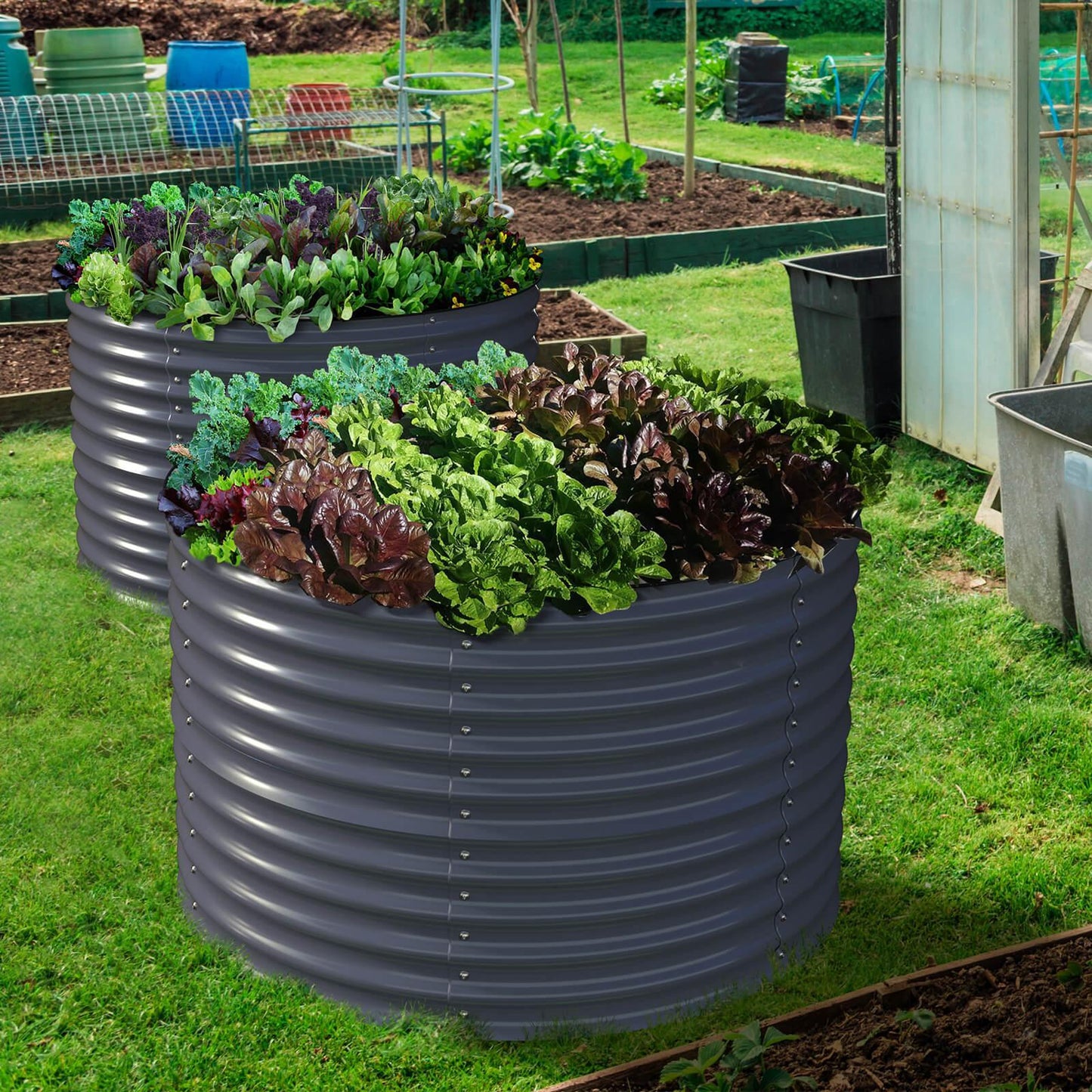 Raised Bed - Metal (32" Tall x 42", Round Bed)