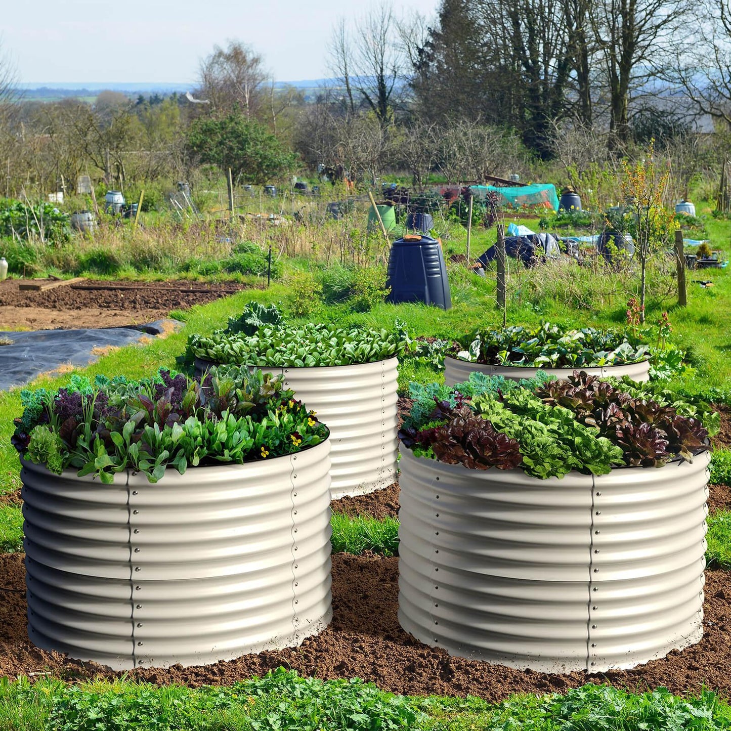Raised Bed - Metal (32" Tall x 42", Round Bed)